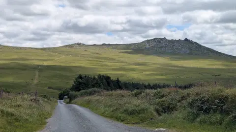 Photo of Rough Tor, a country estate near St Breward, Cornwall, south west England.
