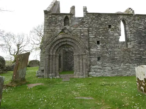 Photo of Whithorn Priory, a ruined priory in Dumfries and Galloway, southern Scotland.