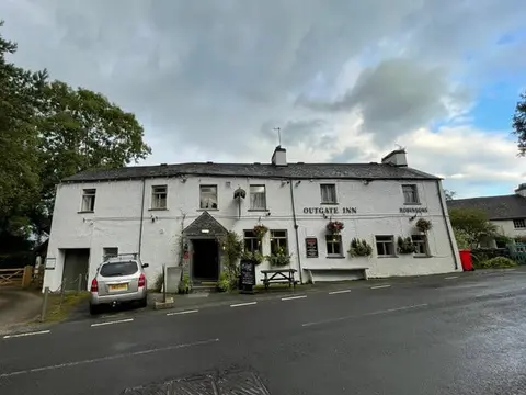 Photo of The Outgate Inn, a pub in the Lake District, Cumbria, north west England.