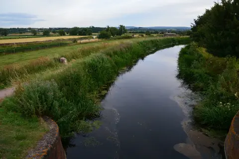 Photo of the Bridgwater & Taunton Canal, a 15-mile canal running from Bridgwater Docks to Taunton, south west England.