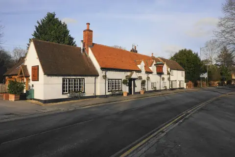 Photo of The Hand and Flowers, a pub near Marlow, Buckinghamshire, south east England.