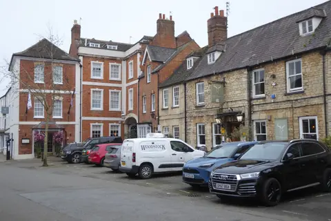 Photo of Woodstock, a village in Oxfordshire, south east England.