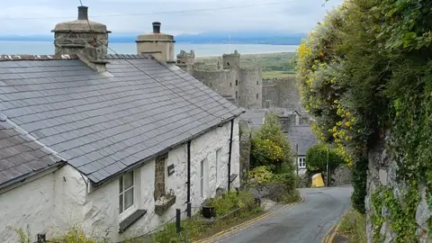 Photo of Harlech, a village in Eryri, Gwynedd, north Wales.