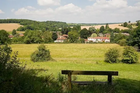Photo of Speltham Down, Hambledon, a country estate in the South Downs, Hampshire, south east England.