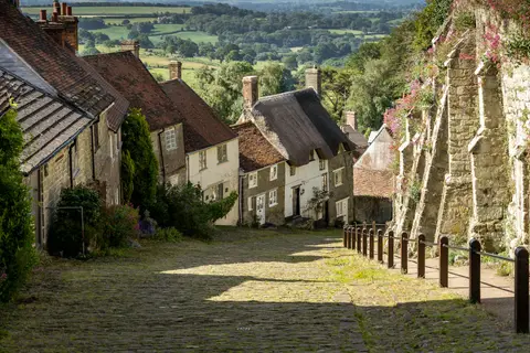Photo of Shaftesbury, a village in Dorset, south west England.