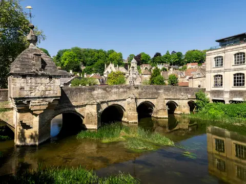 Photo of Bradford-on-Avon, a village in Wiltshire, south west England.