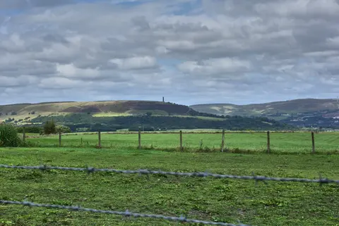 Photo of Peel Tower, Holcombe Hill, a folly near Ramsbottom, Greater Manchester, north west England.