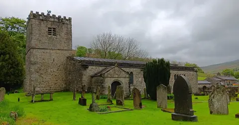 Photo of Hubberholme, a village in the Yorkshire Dales, North Yorkshire, northern England.