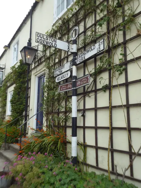 Photo of Durham Ox, a gastropub near Crayke in the Howardian Hills, North Yorkshire, northern England.