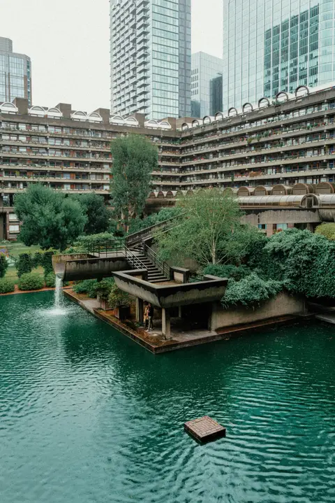 Photo of The Barbican, a Grade II* registered house & garden in London, England.