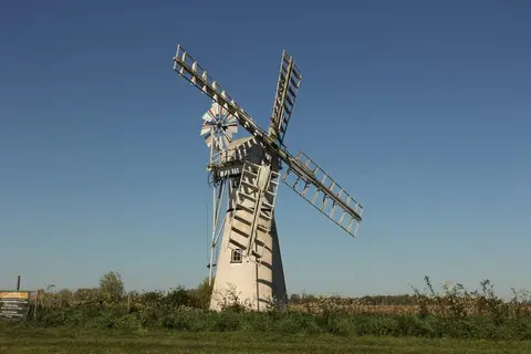 Photo of Thurne Dyke Windpump, a windmill in the Broads, Norfolk, eastern England.