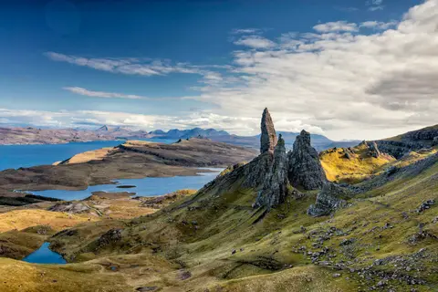Photo of the Isle of Skye, an island in Highland, the Scottish Highlands and Islands.