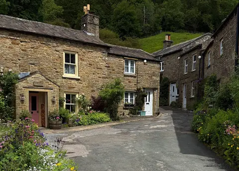Photo of Langthwaite, a village in the Yorkshire Dales, North Yorkshire, northern England.