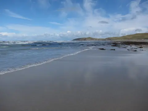 Photo of Traigh Eais, a beach near Eoligarry, Na h-Eileanan Siar, the Scottish Highlands and Islands.