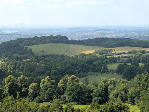 Photo: Clent Hills, a viewpoint near Chaddesley Corbett, Worcestershire, central England.