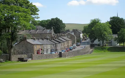 Photo of Sedbergh, a village in the Yorkshire Dales, Cumbria, north west England.