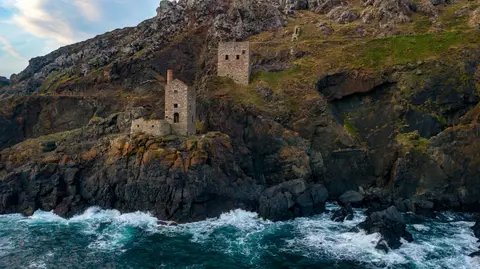 Photo of Botallack Mine, a landmark near Sennen Cove, Cornwall, south west England.