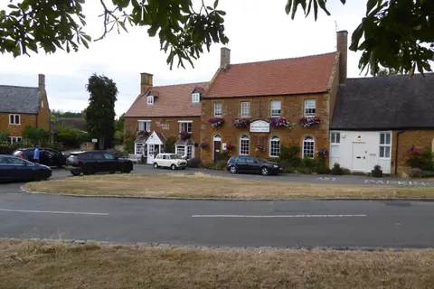 Photo of The Howard Arms, a pub near Ilmington in the Cotswolds, Warwickshire, central England.