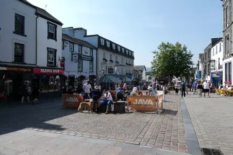 Photo of Keswick, a village in the Lake District, Cumbria, north west England.