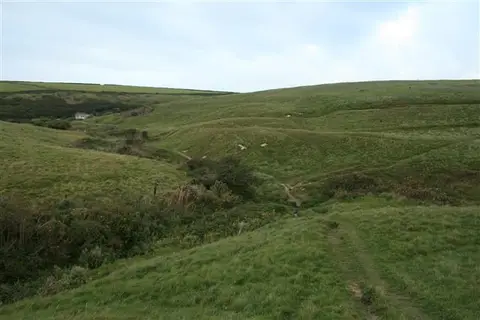Photo of the coast at Cubert and The Kelseys, Cornwall, south west England.
