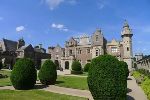 Photo of Abbotsford Gardens, a garden near Melrose, the Scottish Borders, southern Scotland.