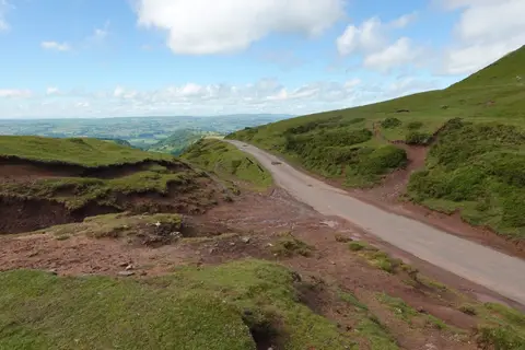 Photo: Gospel Pass, a viewpoint near Capel-y-ffin in Bannau Brycheiniog, the Powys, mid Wales.