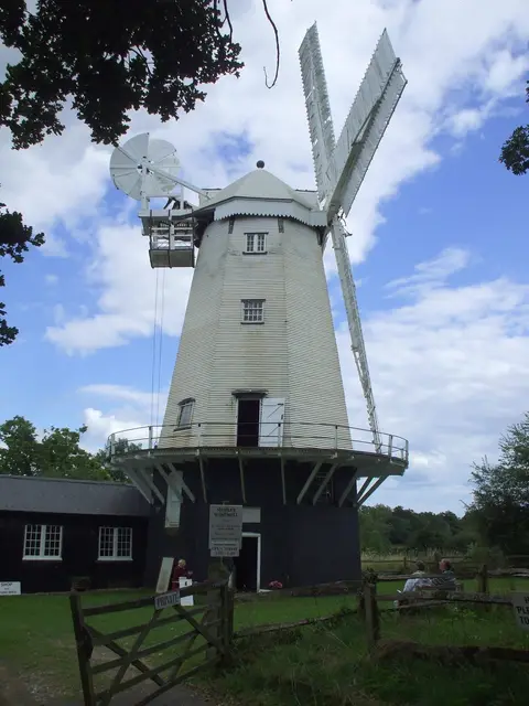 Photo of Shipley Windmill, a windmill near West Chiltington, West Sussex, south east England.