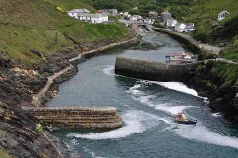 Photo of Boscastle, a village in Cornwall, south west England.