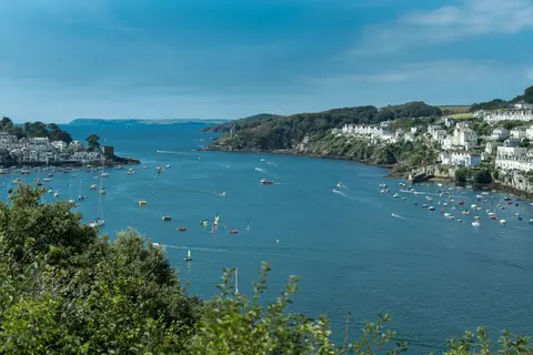 Photo of Fowey, a village in Cornwall, south west England.