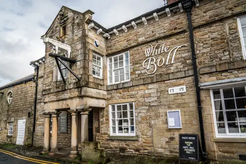 Photo of The White Bull, a pub near Ribchester, Lancashire, north west England.