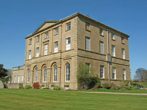Photo of Papplewick Hall, a Grade II* registered house & garden in Nottinghamshire, central England.