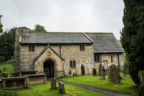 Photo of St Hilda's Church, Ellerburn, a church near Thornton-le-Dale in the North York Moors, North Yorkshire, northern England.