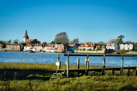 Photo of Bosham, a village in Chichester Harbour, West Sussex, south east England.