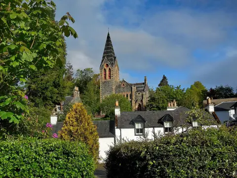 Photo of Strathpeffer, a village in Highland, the Scottish Highlands and Islands.