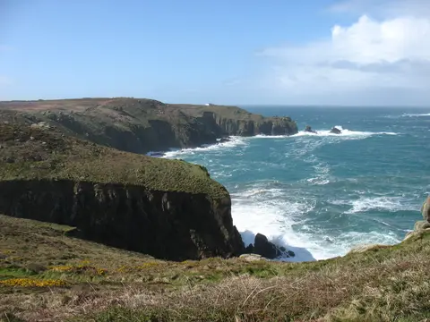 Photo: Land's End, a viewpoint near Sennen Cove, Cornwall, south west England.