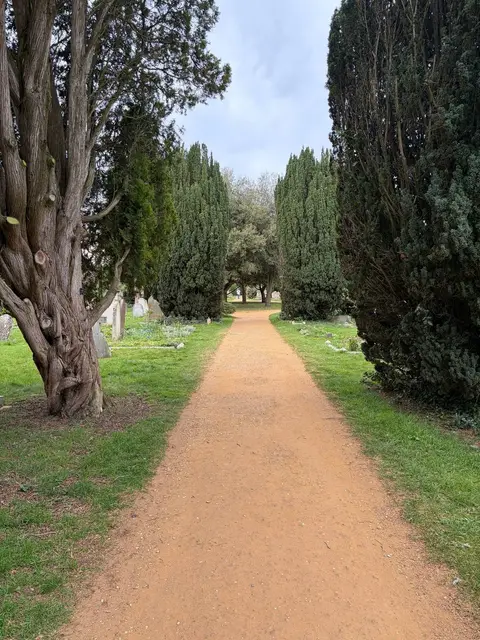 Photo of Histon Road Cemetery, a Grade II* registered house & garden in Cambridgeshire, eastern England.