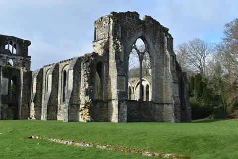 Photo of Netley Abbey, a ruined abbey near Hamble-le-Rice, Hampshire, south east England.