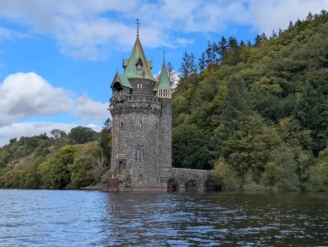 Photo of Lake Vyrnwy, a reservoir in the Powys, mid Wales.