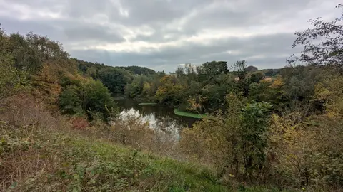 Photo of the River Weaver, a 20-mile river navigation running from Winsford to Weston Point, north west England.