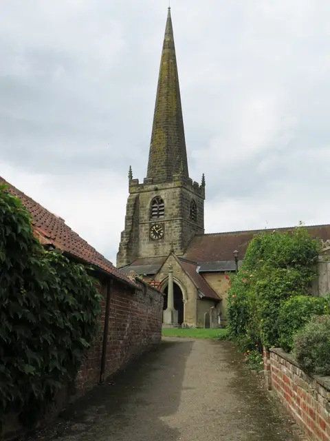 Photo of St Edith's Church, Bishop Wilton, a church in East Riding of Yorkshire, northern England.