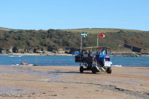Photo of Salcombe South Sands, a swimming spot in Devon, south west England.