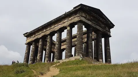 Photo of Penshaw Monument, an ancient site near Sunderland, Tyne and Wear, north east England.