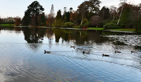 Photo of Sheffield Park, a Grade I registered house & garden near Fletching in the High Weald, East Sussex, south east England.