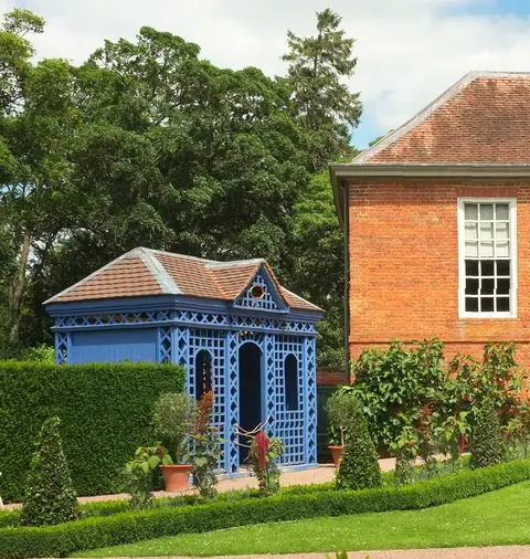 Photo of Hanbury Hall, a Grade II registered house & garden near Droitwich Spa, Worcestershire, central England.