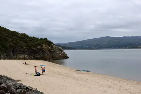 Photo of the coast at Morfa Bychan, Gwynedd, north Wales.