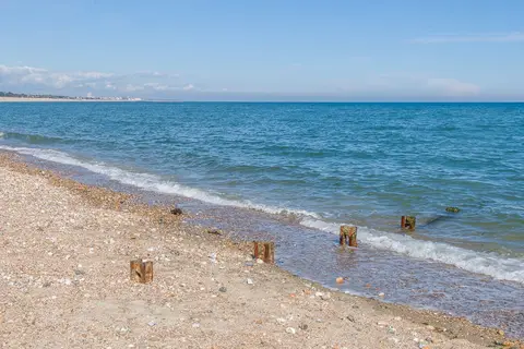 Photo of Pagham, a swimming spot near Sidlesham, West Sussex, south east England.