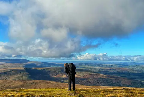 Photo of Brecon Beacons, a country estate near Libanus in Bannau Brycheiniog, the Powys, mid Wales.