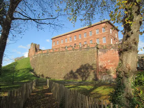 Photo of Chester City Walls, a landmark in Cheshire, north west England.