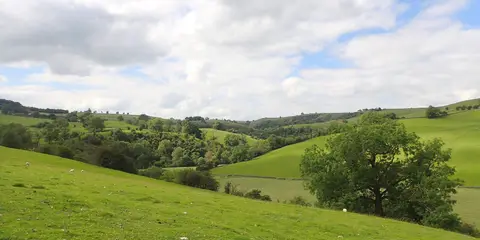 Photo of Hamps and Manifold Valleys, a Site of Special Scientific Interest near Alstonefield, Staffordshire, central England.