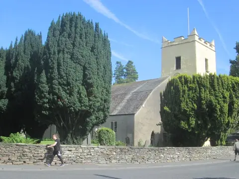 Photo of St Oswald's Church (Grasmere), a church in the Lake District, Cumbria, north west England.